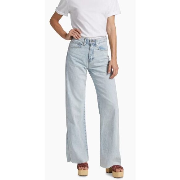 Veronica Beard Taylor Relaxed High Rise Wide Leg Jeans NWT Sz. 25 - Picture 1 of 9